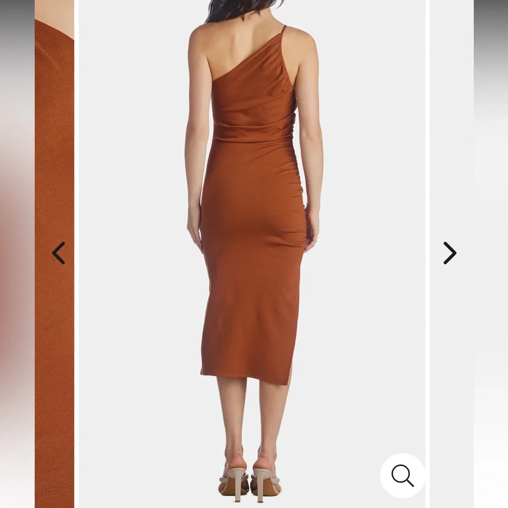 One Shoulder Side Ruched Dress - Picture 2 of 3